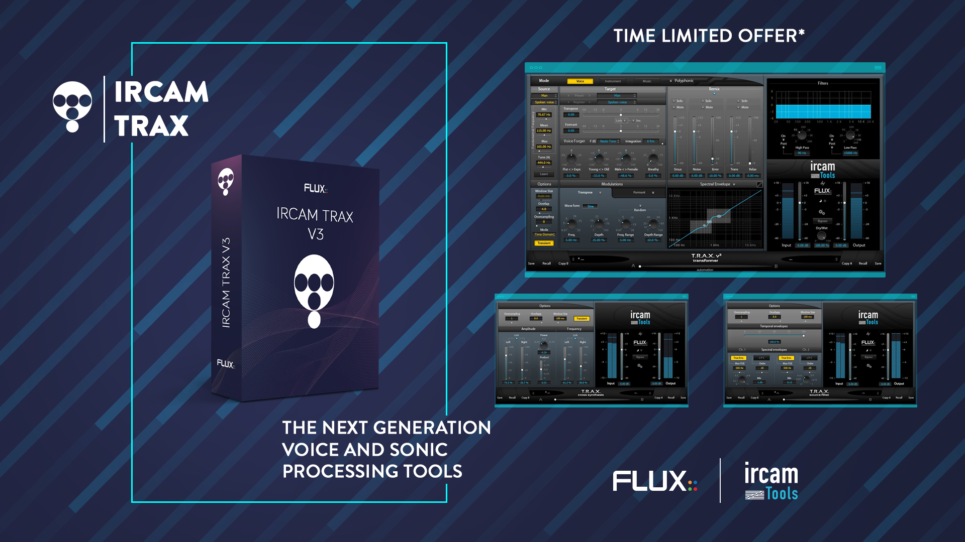 次世代人声，乐器变声软件演示 Flux Ircam Trax v3