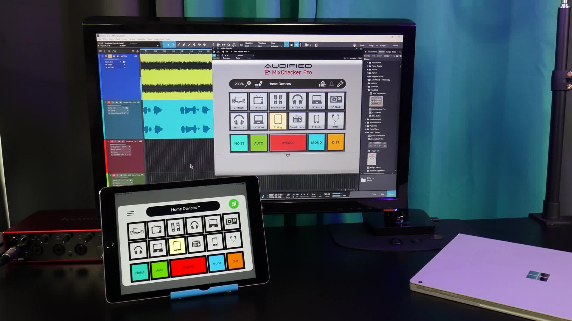 遥控 MixChecker 检查混音