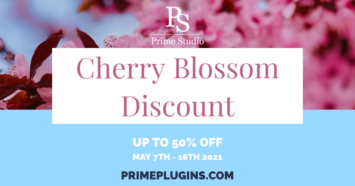 PRIME STUDIO® ​CHERRY BLOSSOM 五月折扣 - 50% ！