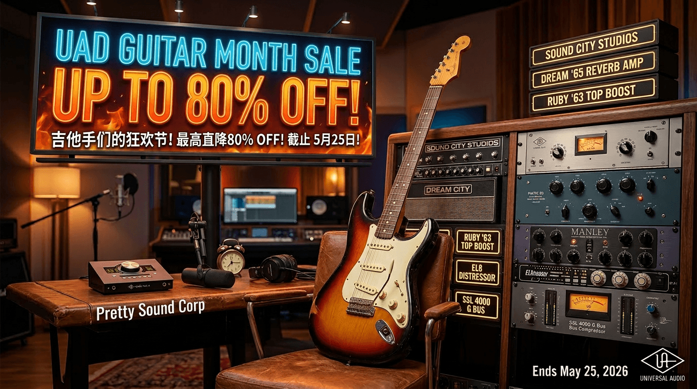 UAD Guitar Month 史诗级促销来袭！最高直降80%，吉他手们的狂欢节只到5月25日！